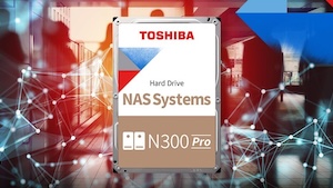 Toshiba N300 PRO 8TB 3.5-inch Business NAS HDD, 7200 RPM, 512MB cache, high reliability for 24/7 NAS operation
