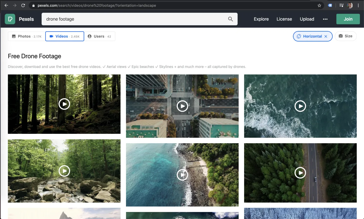 Collecting sample video footages
